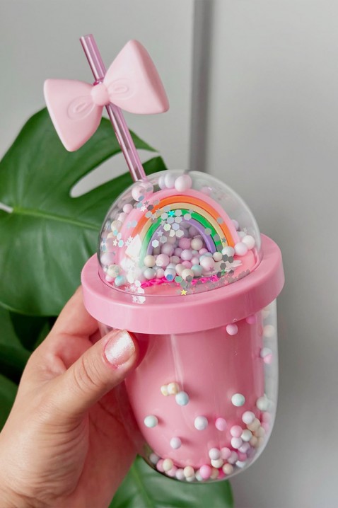 TRULMY PINK - 500 ml pohár szívószállal, Szín: rózsaszín, IVET.HU - A te online butikod.