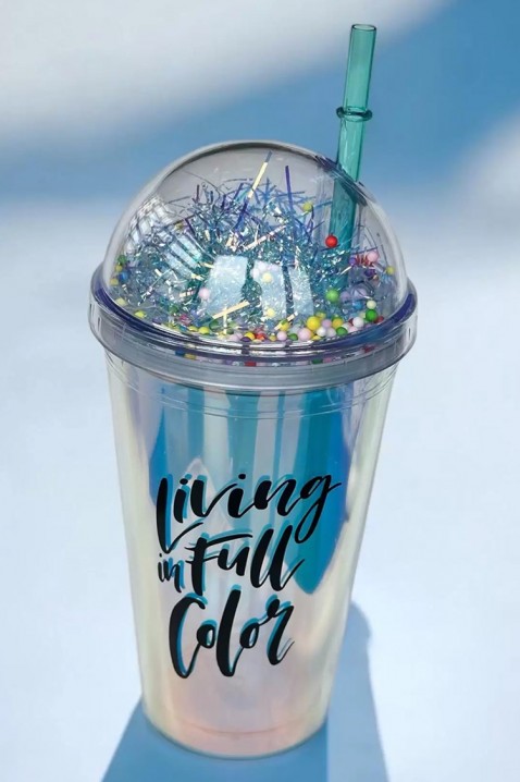 VIOMY - 500 ml pohár szívószállal, Szín: multicolor, IVET.HU - A te online butikod.