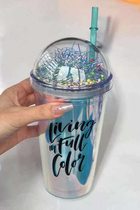 VIOMY - 500 ml pohár szívószállal, Szín: multicolor, IVET.HU - A te online butikod.