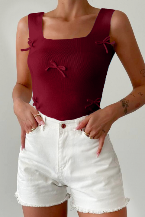 PLISIA BORDO top, Szín: bordó, IVET.HU - A te online butikod.