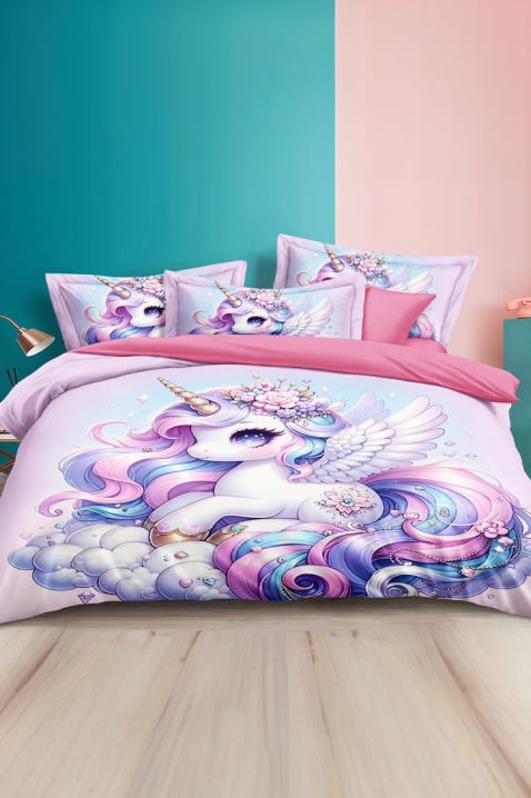 UNICORN 160x200 cm pamut ágyneműgarnitúra - 3 darabos, Szín: multicolor, IVET.HU - A te online butikod.