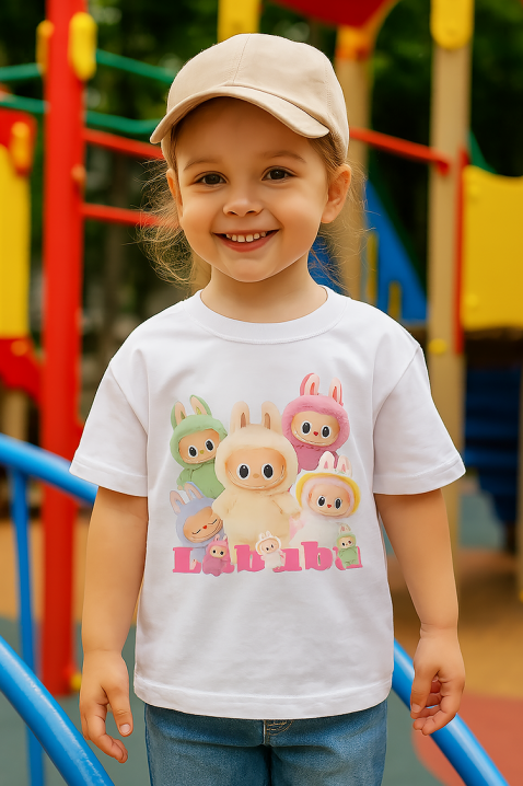 LABUBU KIDDY WHITE gyermek poló, Szín: fehér, IVET.HU - A te online butikod.