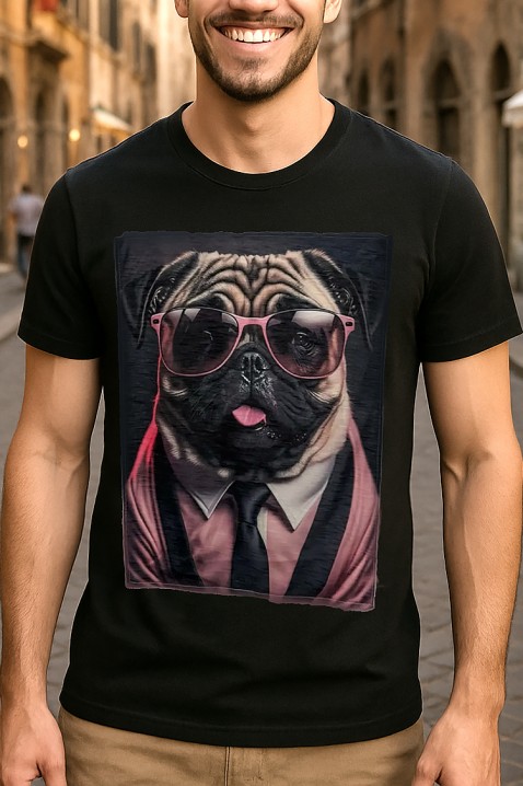 DOGGO BLACK férfi poló, Szín: fekete, IVET.HU - A te online butikod.