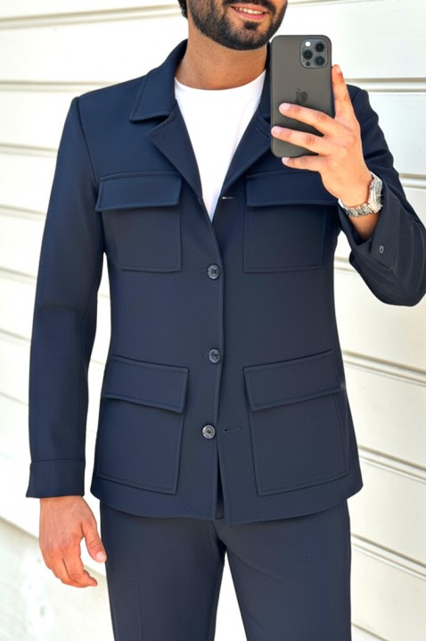 KARMOLO NAVY férfi kabát, Szín: sötétkék, IVET.HU - A te online butikod.