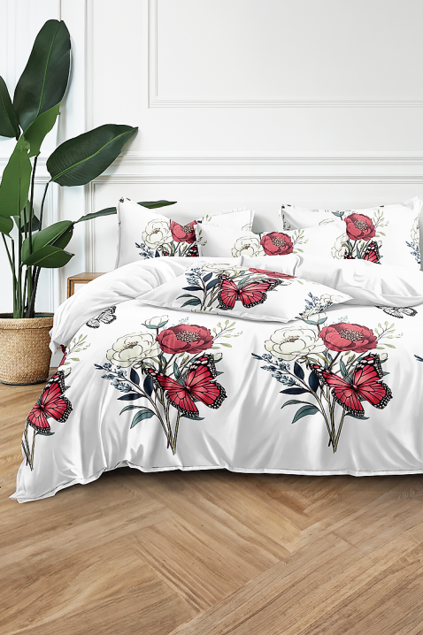 ZIOLENJA ágyneműgarnitúra 200x220 cm pamut - 4 darabos, Szín: fehér, IVET.HU - A te online butikod.