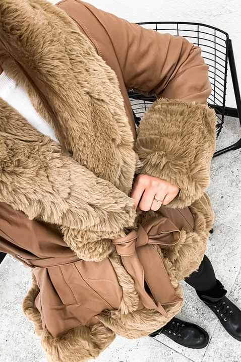 JELFONDA CAMEL kabát, Szín: világosbarna, IVET.HU - A te online butikod.