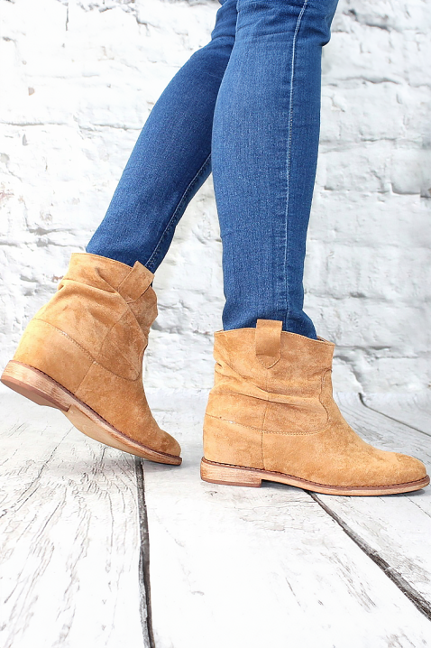 KLORFINA női csizma, Szín: világosbarna, IVET.HU - A te online butikod.