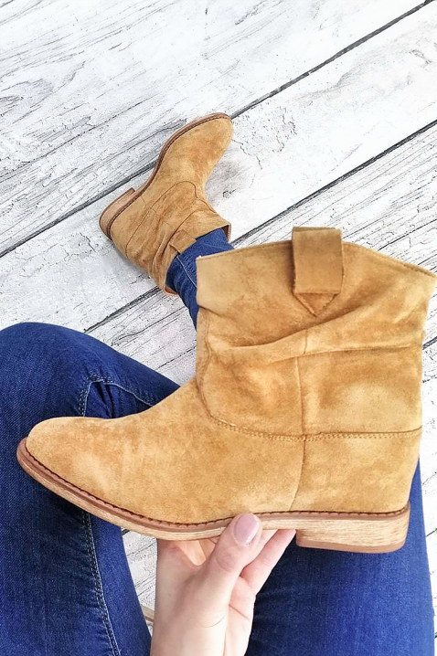 KLORFINA női csizma, Szín: világosbarna, IVET.HU - A te online butikod.