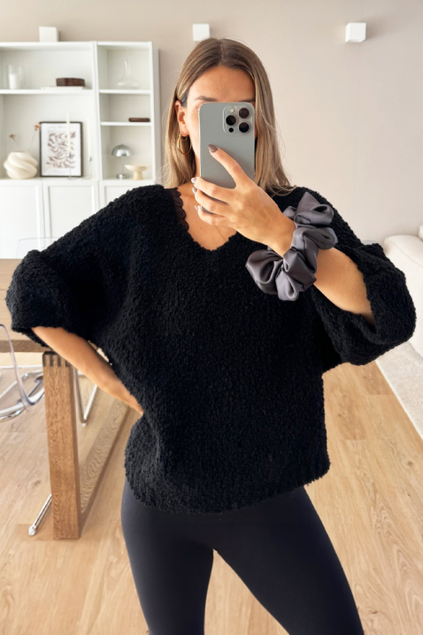 FRANOLFA BLACK pulóver, Szín: fekete, IVET.HU - A te online butikod.