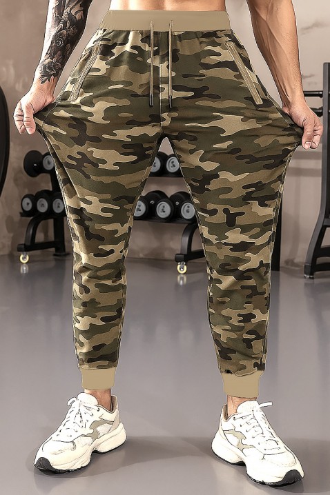 KETEZO férfi nadrág, Szín: khaki, IVET.HU - A te online butikod.