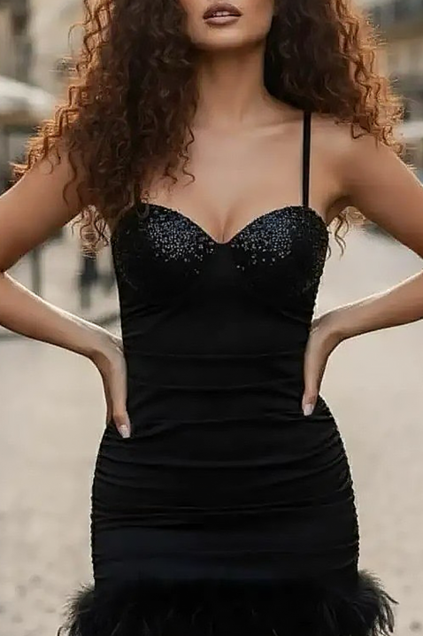 BELZINA BLACK ruha, Szín: fekete, IVET.HU - A te online butikod.