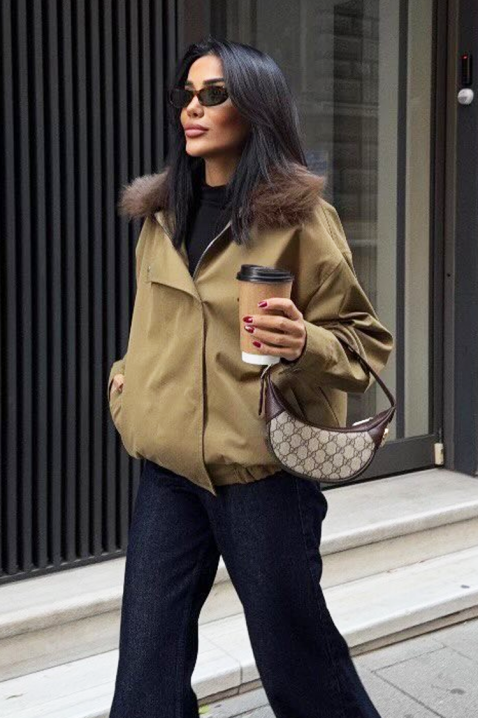 DEGRITA BROWN kabát, Szín: khaki, IVET.HU - A te online butikod.