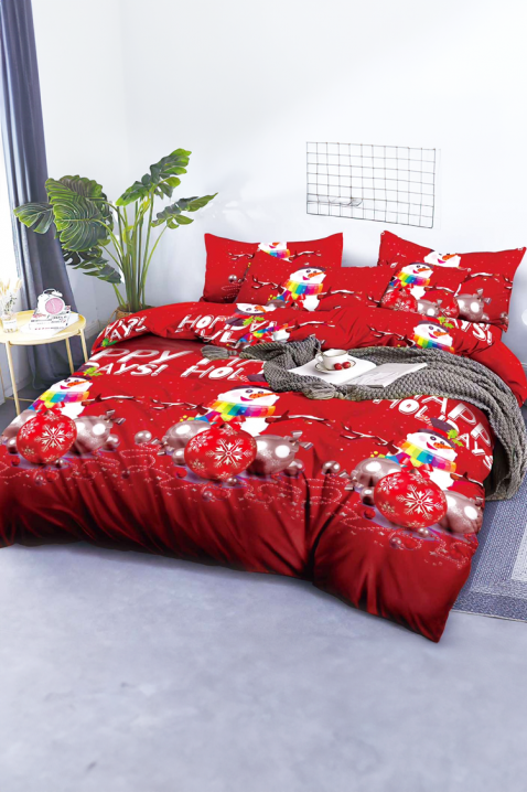 MARENFY pamut ágyneműgarnitúra 160x200 cm - 4 darabos, Szín: piros, IVET.HU - A te online butikod.