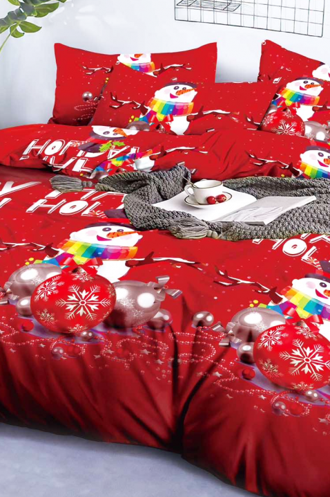 MARENFY pamut ágyneműgarnitúra 160x200 cm - 4 darabos, Szín: piros, IVET.HU - A te online butikod.