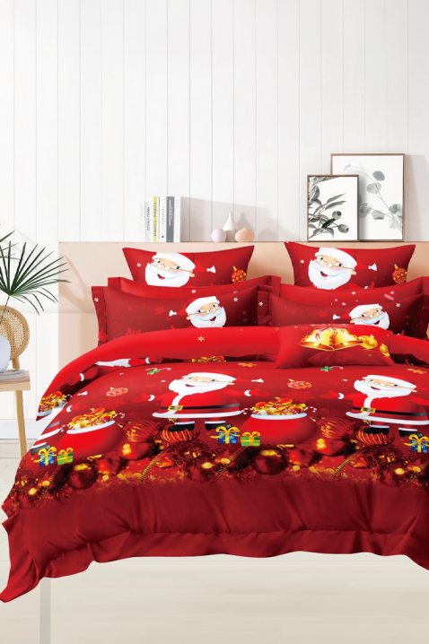 BIONELZY pamut ágyneműgarnitúra 160x200 cm - 4 darabos, Szín: piros, IVET.HU - A te online butikod.