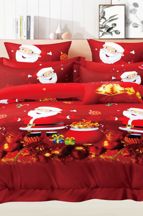 BIONELZY pamut ágyneműgarnitúra 160x200 cm - 4 darabos, Szín: piros, IVET.HU - A te online butikod.