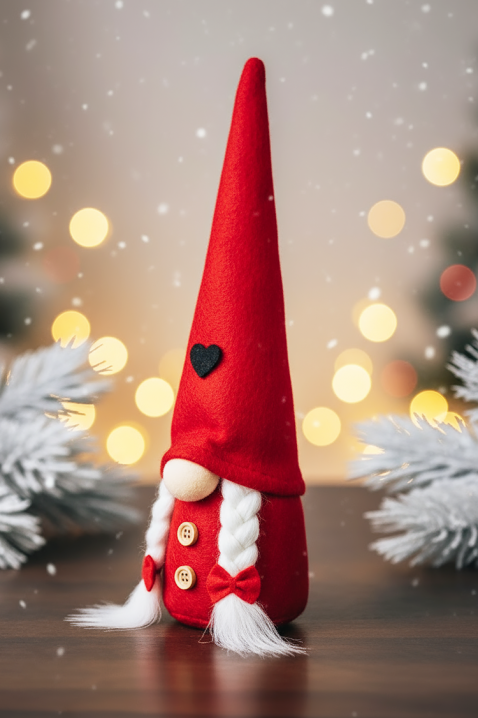 ELFONY Karácsonyi dekoráció törpe formájában, Szín: piros, IVET.HU - A te online butikod.
