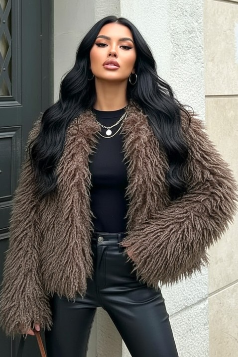 AMIRENA BROWN kabát, Szín: barna, IVET.HU - A te online butikod.
