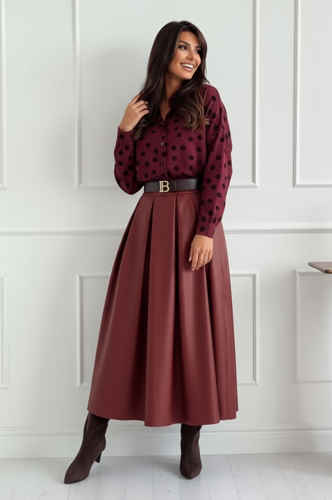 AMOLEFA BORDO szoknya, Szín: bordó, IVET.HU - A te online butikod.