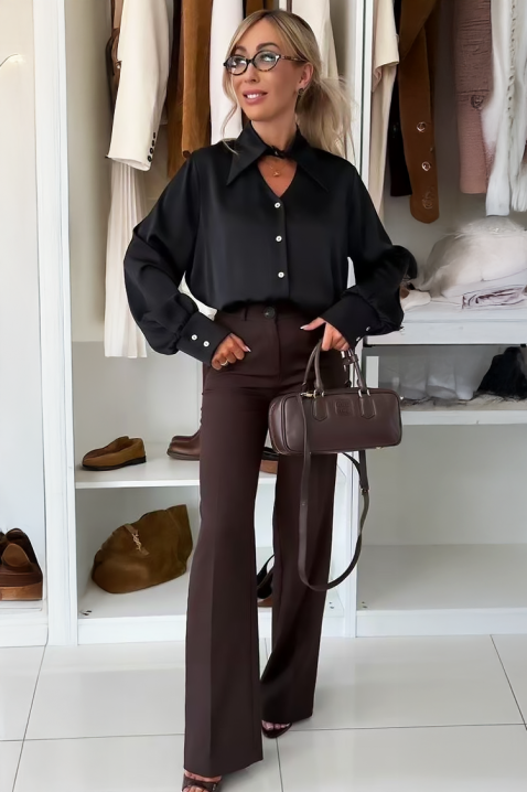 LILONDANA BLACK női blúz - Ingek | Ivet.HU LILONDANA BLACK női blúz, Szín: fekete, IVET.HU - A te online butikod.