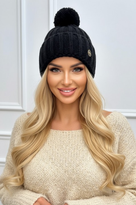 LEILONZA BLACK sapka, Szín: fekete, IVET.HU - A te online butikod.