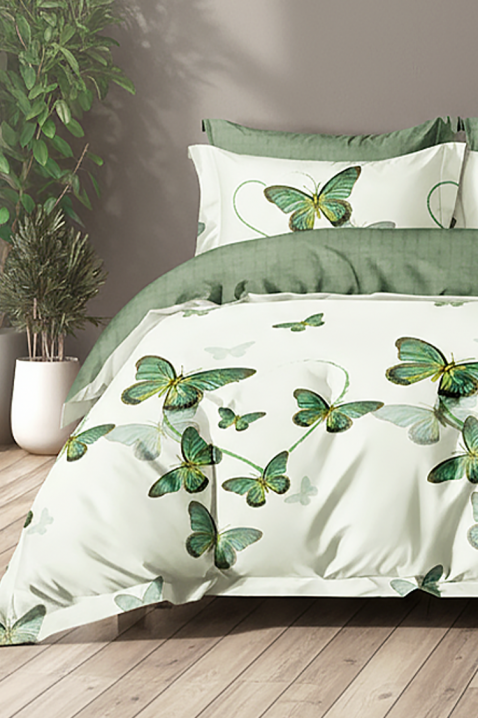 DIONERY 200x220 cm pamut ágyneműgarnitúra - 4 darabos, Szín: zöld, IVET.HU - A te online butikod.