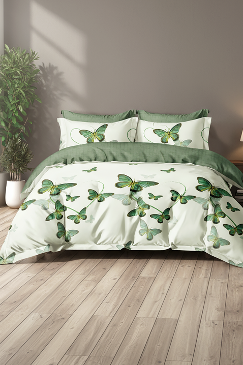 DIONERY 200x220 cm pamut ágyneműgarnitúra - 4 darabos, Szín: zöld, IVET.HU - A te online butikod.