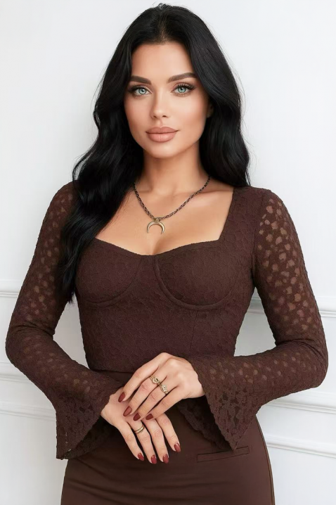 BLENILDA BROWN női blúz, Szín: barna, IVET.HU - A te online butikod.