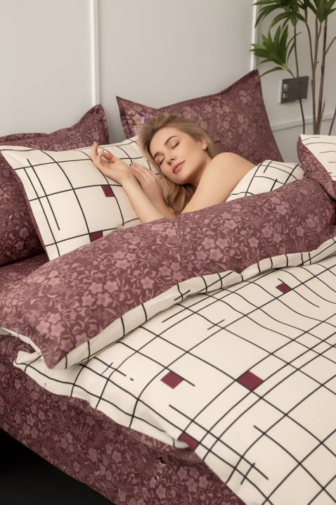 GORMENY 200x220 cm pamut ágyneműgarnitúra - 4 darabos, Szín: multicolor, IVET.HU - A te online butikod.