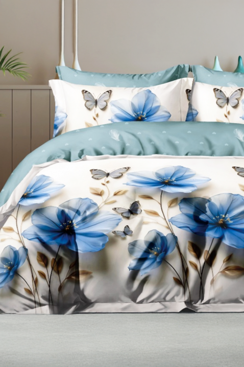 MIOFENY 200x220 cm pamut ágyneműgarnitúra - 4 darabos, Szín: kék, IVET.HU - A te online butikod.