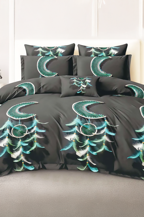 ZORBENY 200x220 cm pamut ágyneműgarnitúra - 4 darabos, Szín: grafitszürke, IVET.HU - A te online butikod.