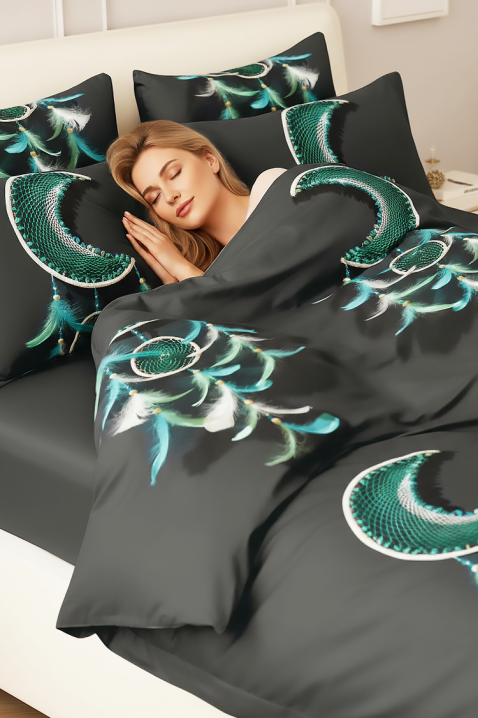 ZORBENY 200x220 cm pamut ágyneműgarnitúra - 4 darabos, Szín: grafitszürke, IVET.HU - A te online butikod.