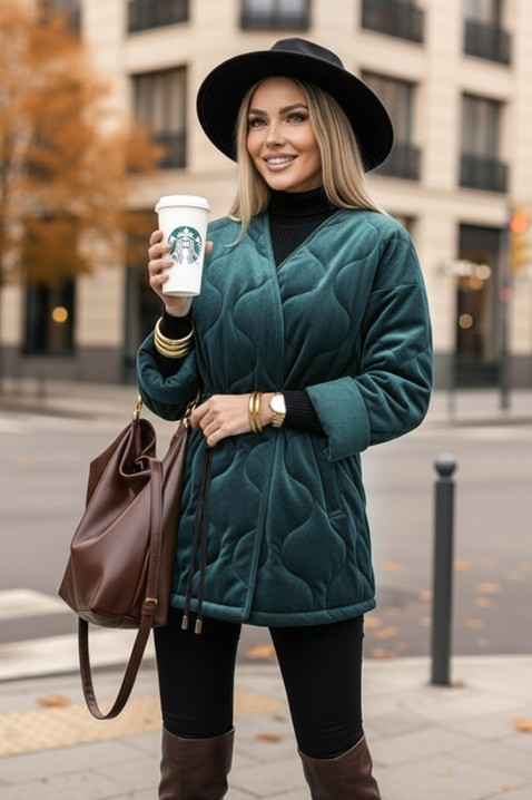 FESOLGA PETROL kabát, Szín: petrolkék, IVET.HU - A te online butikod.