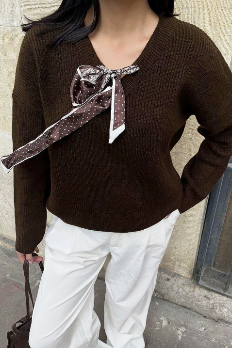 SHARLINTA BROWN pulóver, Szín: barna, IVET.HU - A te online butikod.