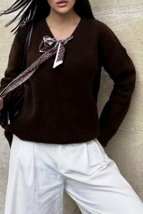 SHARLINTA BROWN pulóver, Szín: barna, IVET.HU - A te online butikod.
