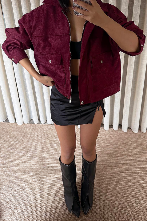 REMZINA BORDO kabát, Szín: bordó, IVET.HU - A te online butikod.