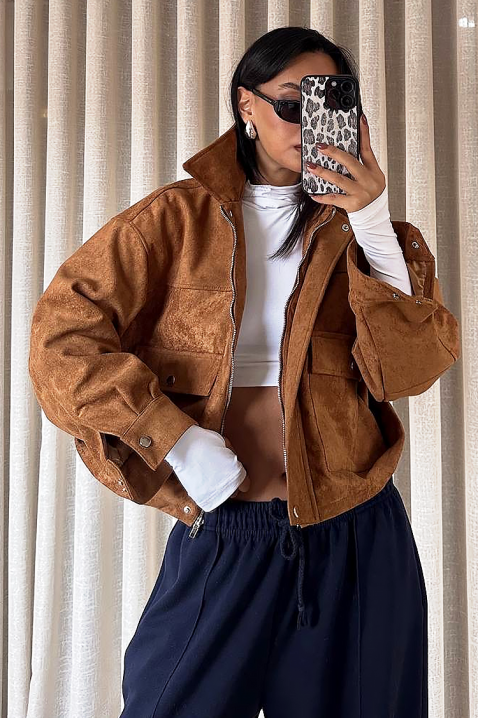 REMZINA CAMEL kabát, Szín: világosbarna, IVET.HU - A te online butikod.