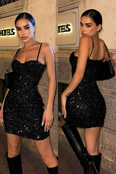 BRUDILDA BLACK ruha, Szín: fekete, IVET.HU - A te online butikod.