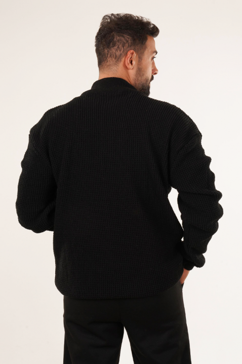 PARELMO BLACK férfi kardigán, Szín: fekete, IVET.HU - A te online butikod.