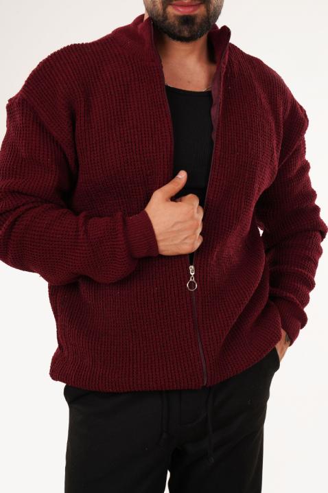 PARELMO BORDO férfi kardigán, Szín: bordó, IVET.HU - A te online butikod.