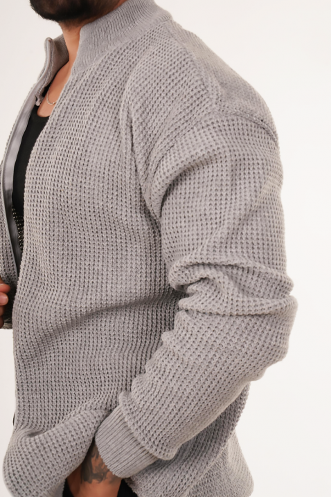 PARELMO GREY férfi kardigán, Szín: szürke, IVET.HU - A te online butikod.