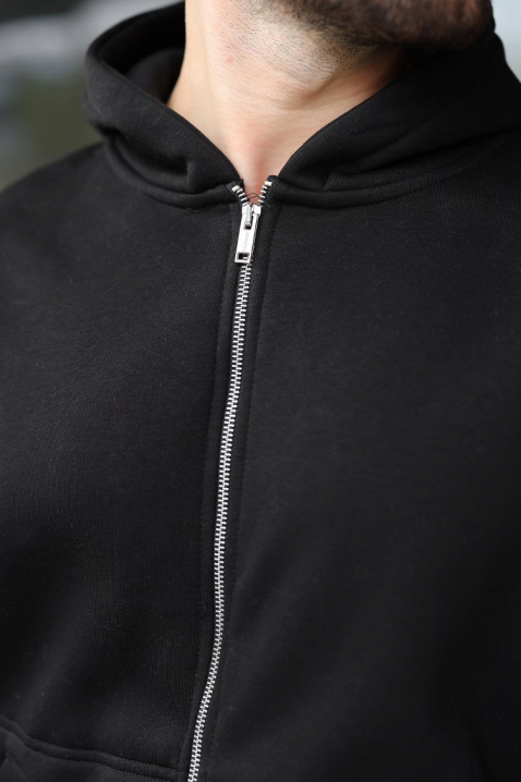 VERGERO BLACK férfi kardigán, Szín: fekete, IVET.HU - A te online butikod.