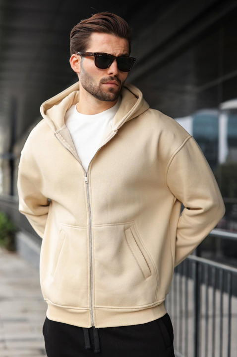 VERGERO BEIGE férfi kardigán, Szín: bézs, IVET.HU - A te online butikod.