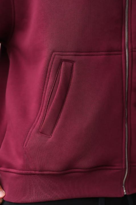 VERGERO BORDO férfi kardigán, Szín: bordó, IVET.HU - A te online butikod.