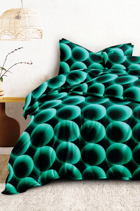 VEPOLDY pamut ágyneműgarnitúra 200x220 cm 4 darabos, Szín: zöld, IVET.HU - A te online butikod.