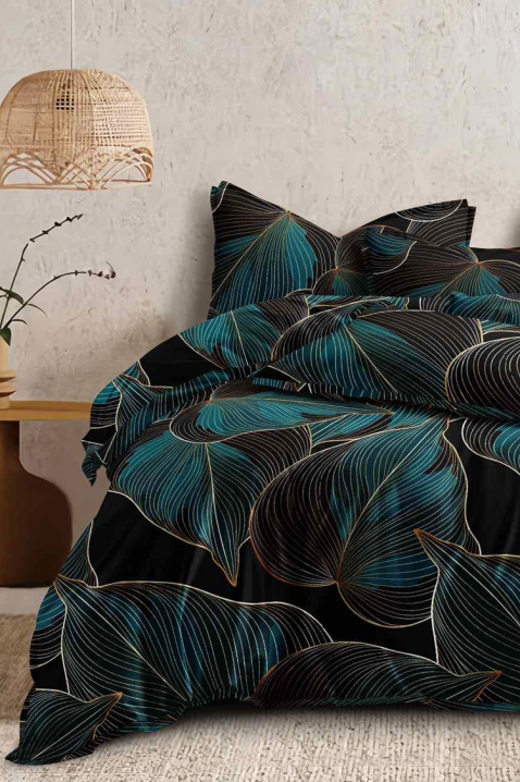 FIOGELDY pamut ágyneműgarnitúra 200x220 cm - 4 darabos, Szín: fekete, IVET.HU - A te online butikod.