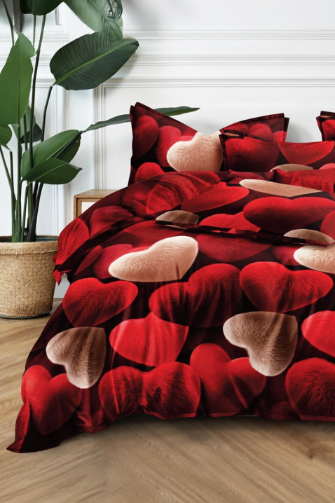 SERFONY ágyneműgarnitúra 160x200 cm - 4 darabos, Szín: piros, IVET.HU - A te online butikod.