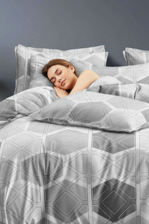 GERDONY pamut ágyneműgarnitúra 160x200 cm - 4 darabos, Szín: szürke, IVET.HU - A te online butikod.