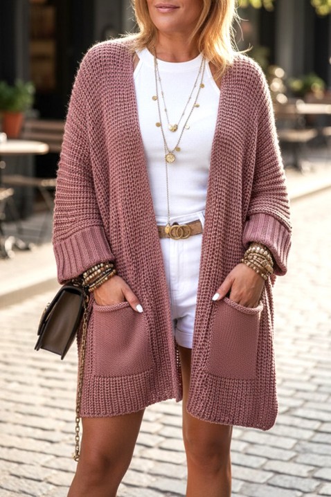 GLORDENZA PUDRA kardigán, Szín: púderrózsaszín, IVET.HU - A te online butikod.