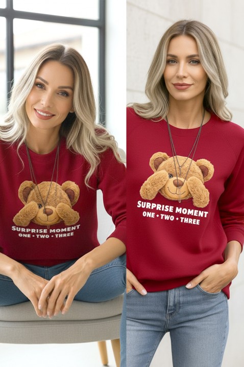 BRADELZA RED női pulóver, Szín: piros, IVET.HU - A te online butikod.